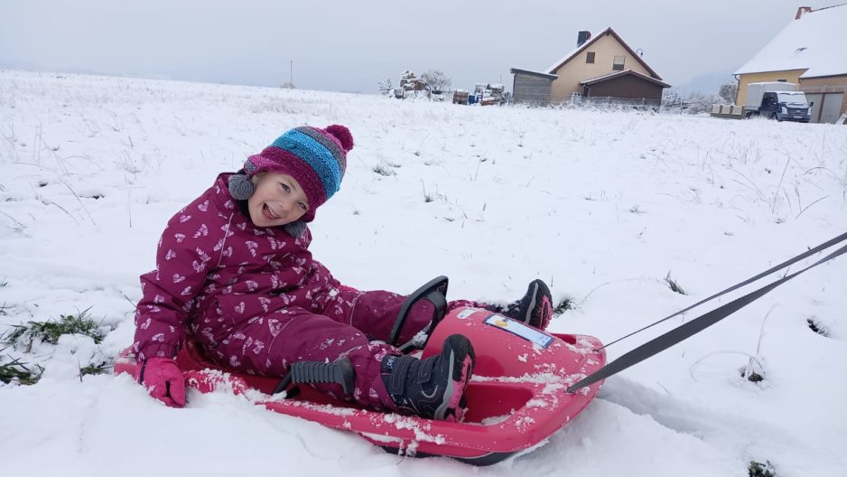 Der erste Schnee in diesem Jahr